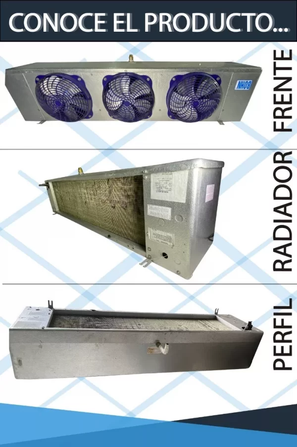 Bohn Evaporador Difusor Industrial Ideal Para Cerveza Usado 3 microventiladores - Imagen 3
