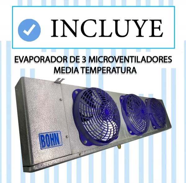 Bohn Evaporador Difusor Industrial Ideal Para Cerveza Usado 3 microventiladores - Imagen 2