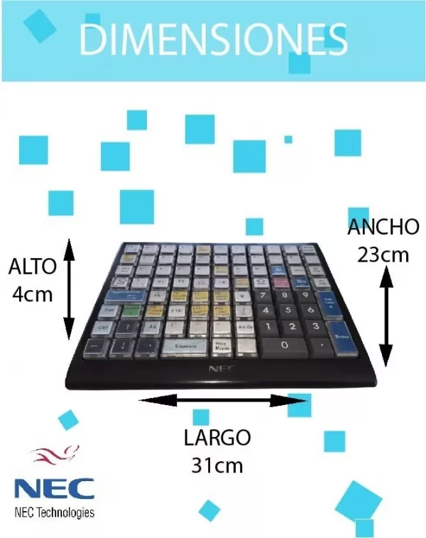Teclado Programable Nec Para Punto Venta Negocio Tipo Oxxo - Imagen 3