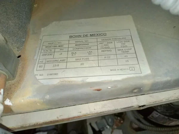 Unidad Condensadora Equipada Bohn 2 Hp R22 - Imagen 5